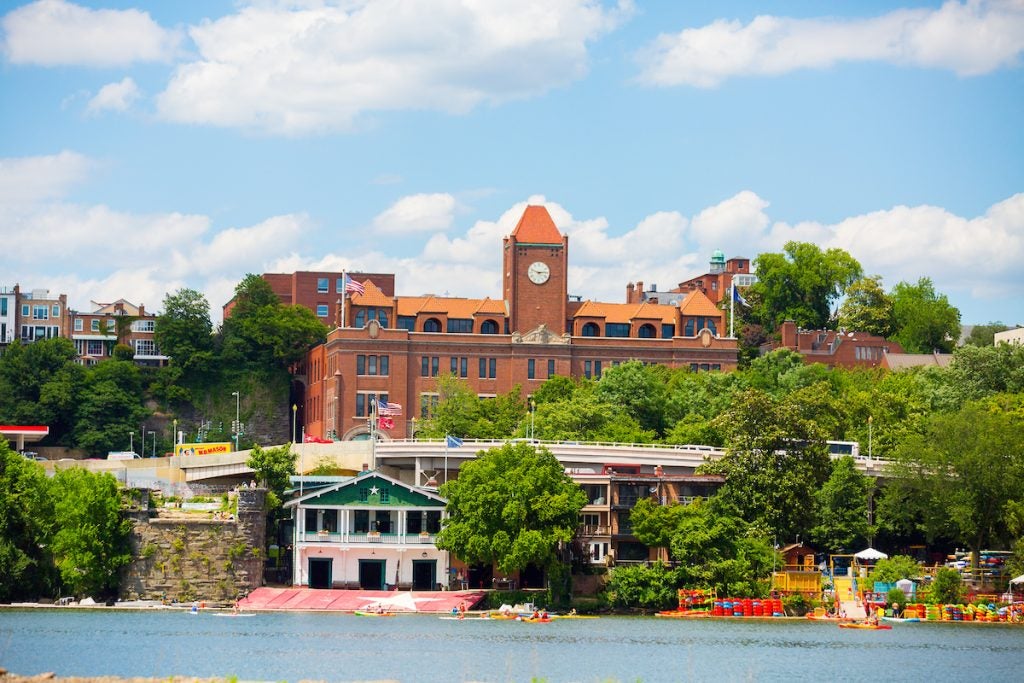 View of the Car Barn from the Potomac River