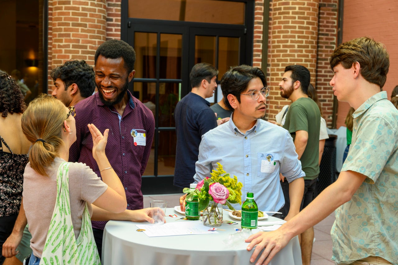 Graduate students at the Diversity, Equity &amp; Inclusion Open House