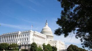 U.S. Capitol Building set against a blue sky