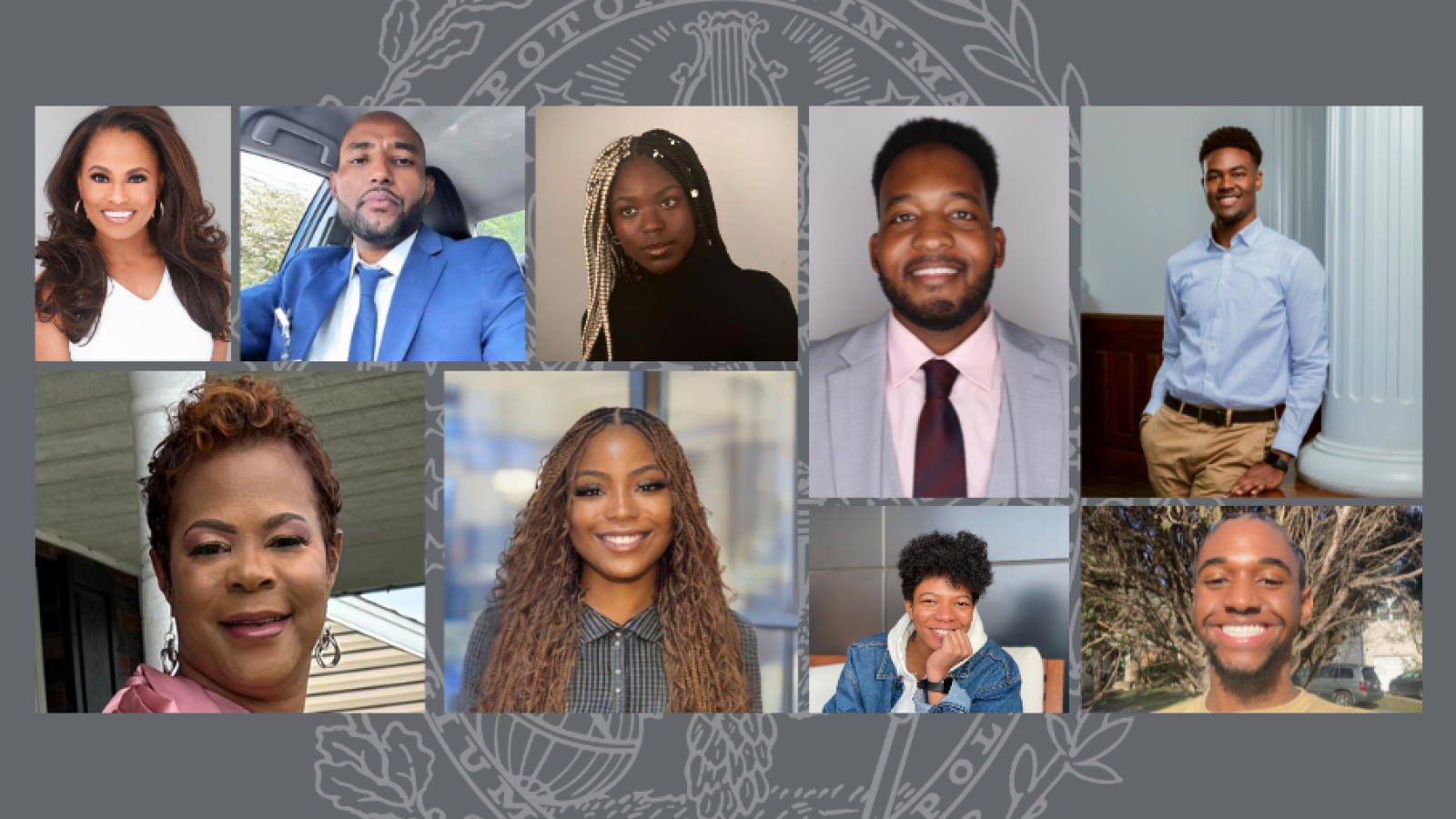 Collage of headshots of Black graduate students at Georgetown University