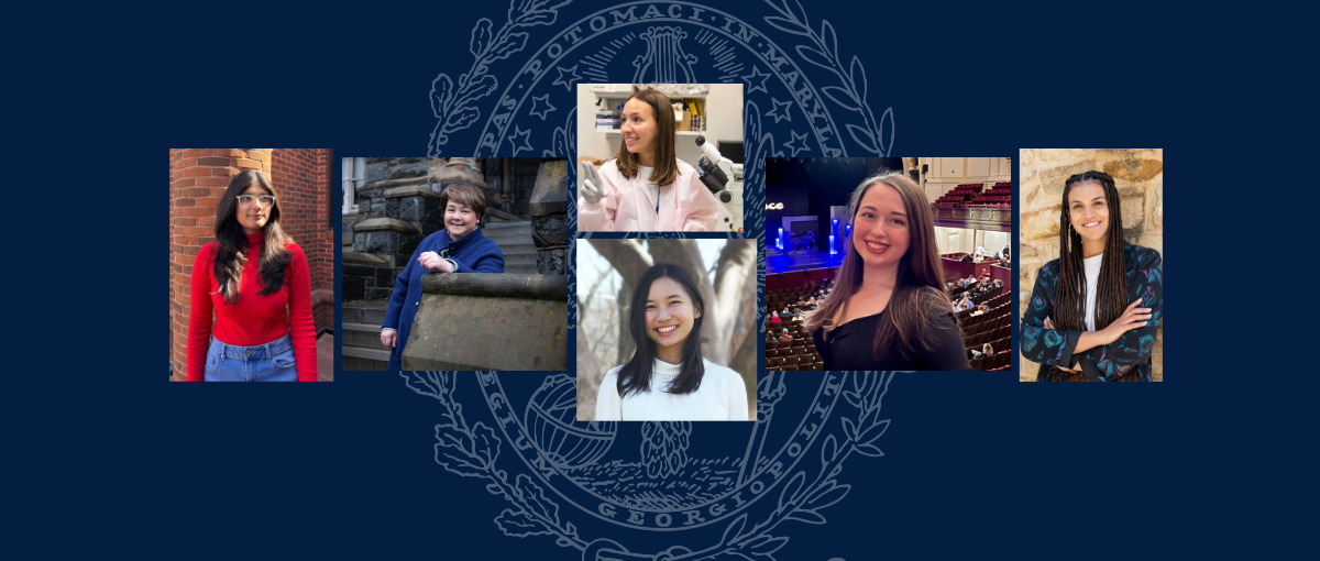 Collage of Georgetown University women's headshots