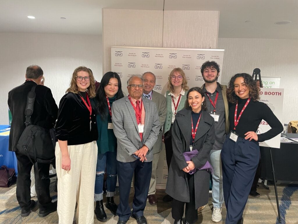 EMAP cohort and professors Abdel Kadry (back, center) and Bob Sonawane (front center) at the Risk Assessment Conference in DC