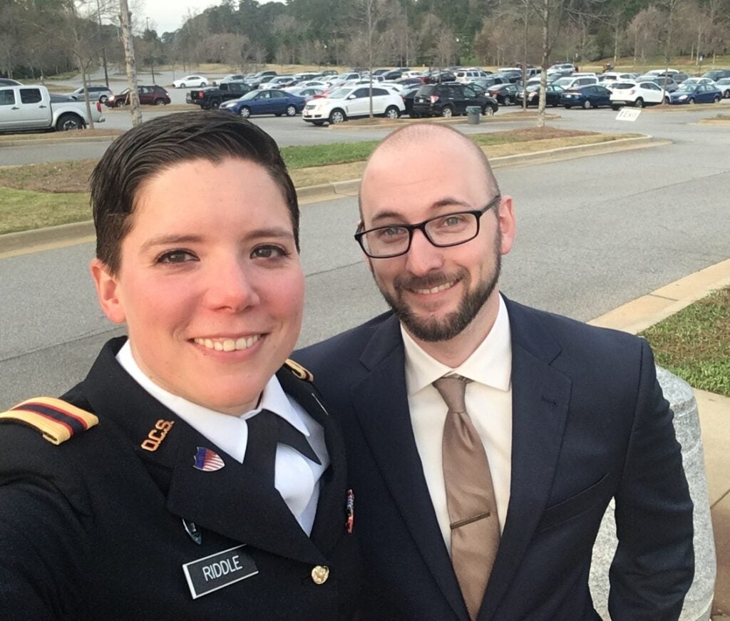 Christina Riddle in her Army uniform.