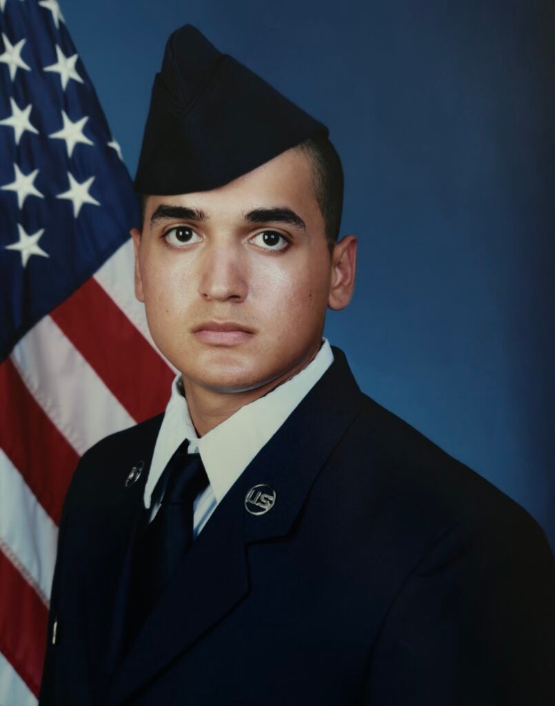 A headshot of Anthony Badial-Luna in his Air Force uniform.