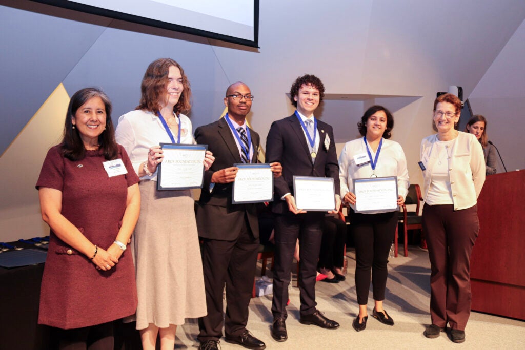 A group photos of the Georgetown winners of the 2025-2026 ARCS Scholars Awards.