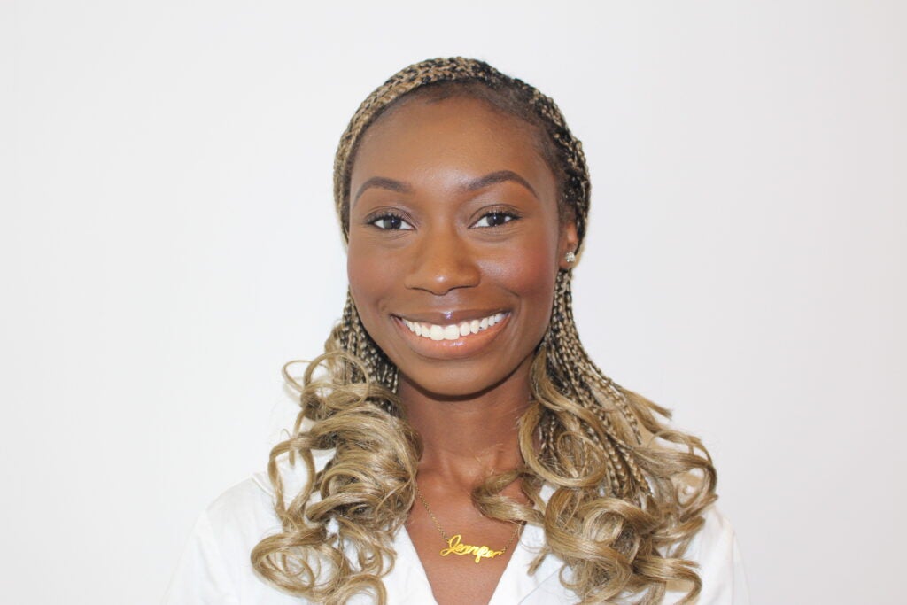 A headshot of Jennifer Ayarkwa against a white background.